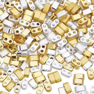 Kralen Hematiet Goud Brons 2 Gaten