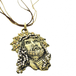 Ketting Brons Jezus Strass