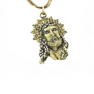 Ketting Brons Jezus Strass