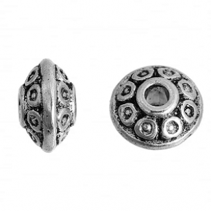 Kraal Metaal 6x4.2mm Zilver