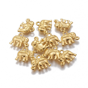 Bedel Olifant Goud 12x14mm