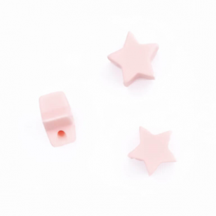 Siliconen Kraal Ster 14mm Roze