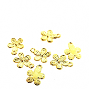 Bedel Bloem Goud 12mm 10x