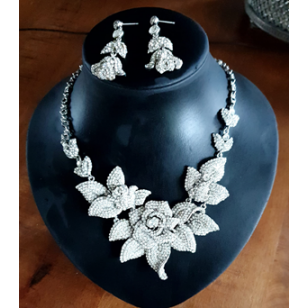 Collier Set Rozen bezet Swarovski