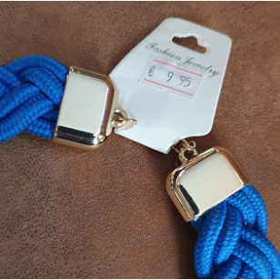 Choker Koord Gevlochten Blauw