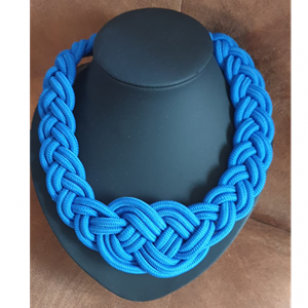 Choker Koord Gevlochten Blauw