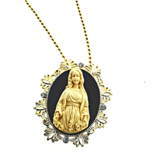 Ketting Medaillon Maria 3D