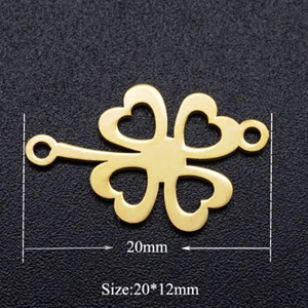 Tussenstuk Klaver4 Stainless