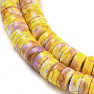 Kralen Turqouise 6x2.5mm Geel