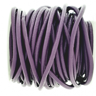 Leer Koord Aubergine 3mm