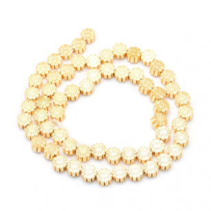 Kralen Hematiet Goud Daisy 20x