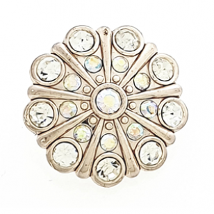 Druk Knoop Crystal 22mm Clear