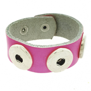 Echt Lederen Druk-Knoop armband Kind