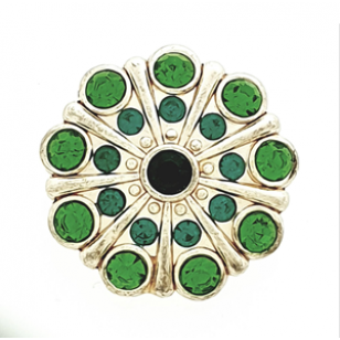Druk Knoop 22mm Kristal Groen