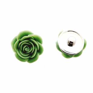 Druk Knoop Roos Groen 18mm