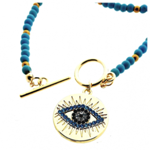 Ketting Hamsa oog hanger 