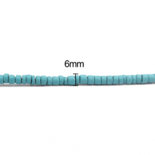 Kralen Kokos Teal 6mm