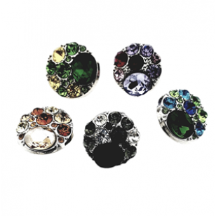 Druk Knoop 20mm Crystal 