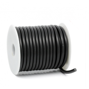 Rubber Koord 2.5mm zwart