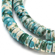 Kralen Turqouise 6x2.5mm Blauw