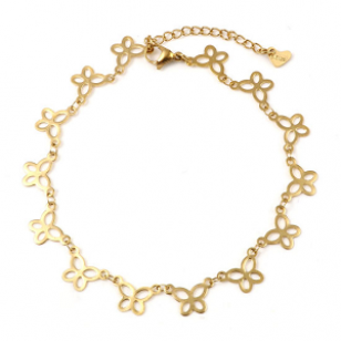 Enkelband Rvs Vlinders