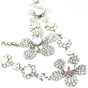 Collier Set bezet Swarovski 