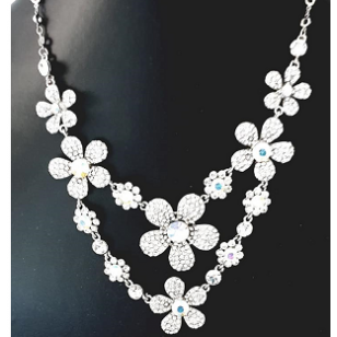 Collier Set bezet Swarovski 