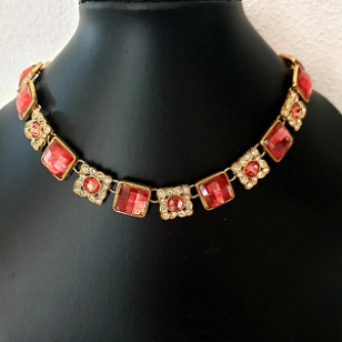 Collier Set bezet Swarovski 