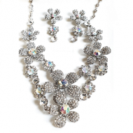 Collier Set bezet Swarovski 