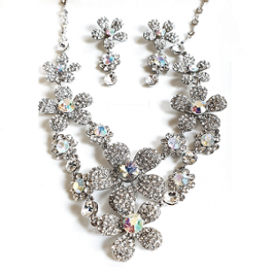 Collier Set bezet Swarovski 