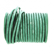 Leer Koord Metallic Groen 3mm