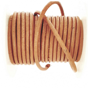 Leer Koord Metallic Orange 3mm