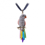 Ketting Strass Papagaai roze
