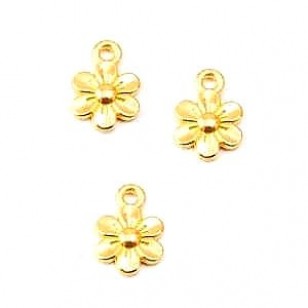 Bedel Bloem Goud 14x10mm