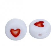 Acryl Kraal 7mm Rood Hart