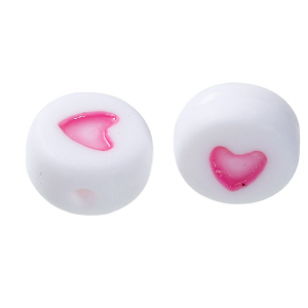 Acryl Kraal 7mm Hart Roze