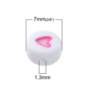 Acryl Kraal 7mm Hart Roze