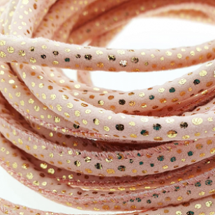 Koord Pu Suede 6mm PinkGoud