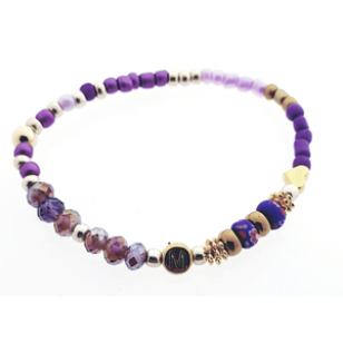 Armband MJ Paars/Goud