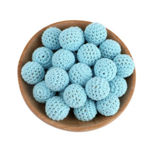 Kraal Gehaakt 20mm Blauw