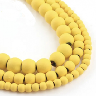 Kralen Hematiet 6mm Geel