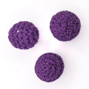 Kraal gehaakt 20mm Paars