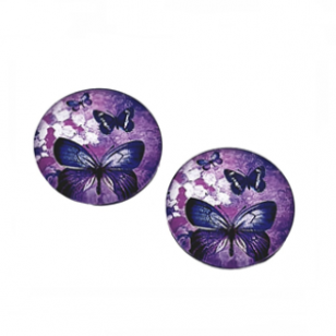 Plaksteen Vlinders Glas 25mm