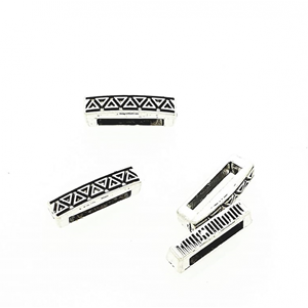 Schuifkraal 11x4mm zilver