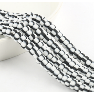 Kralen Polymeer 7x3mm Gestreept