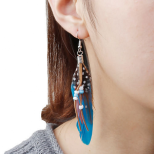 Oorbellen Veren Hippy Turkoois