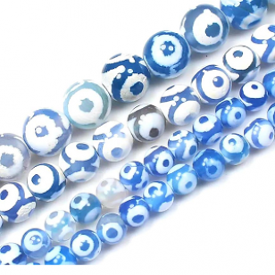 Kralen Agate 6mm Blauw #1