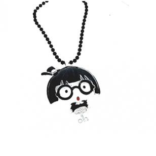 Ketting Bril Meisje Zwart-wit