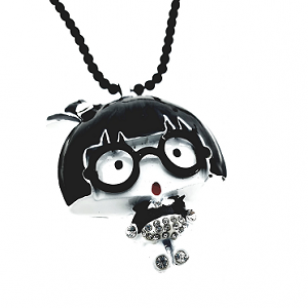 Ketting Bril Meisje Zwart-wit