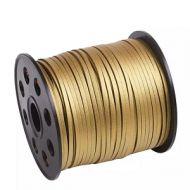 Suede Koord 3mm Goud 
